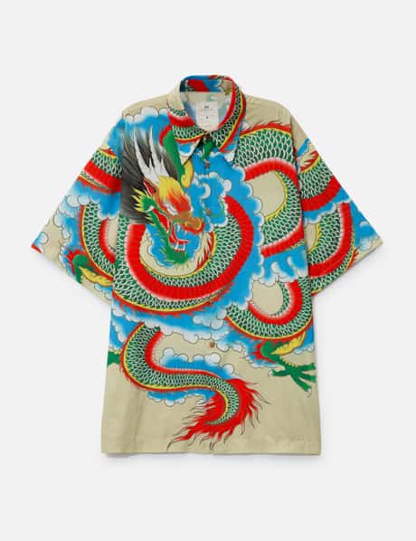 GROWTHRING & SUPPLY 59tattoo Overprint Camp Collar Shirt
