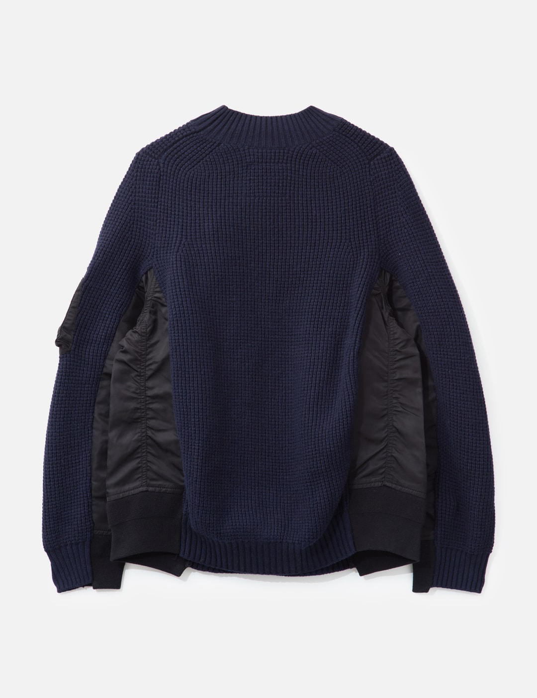 sacai ニットブルゾン Sacai サカイ 21AW Wool Knit Blouson 21-02631M ウール ニット ブルゾン ネイビー /カーキ サカイ　ニット　ネイビー