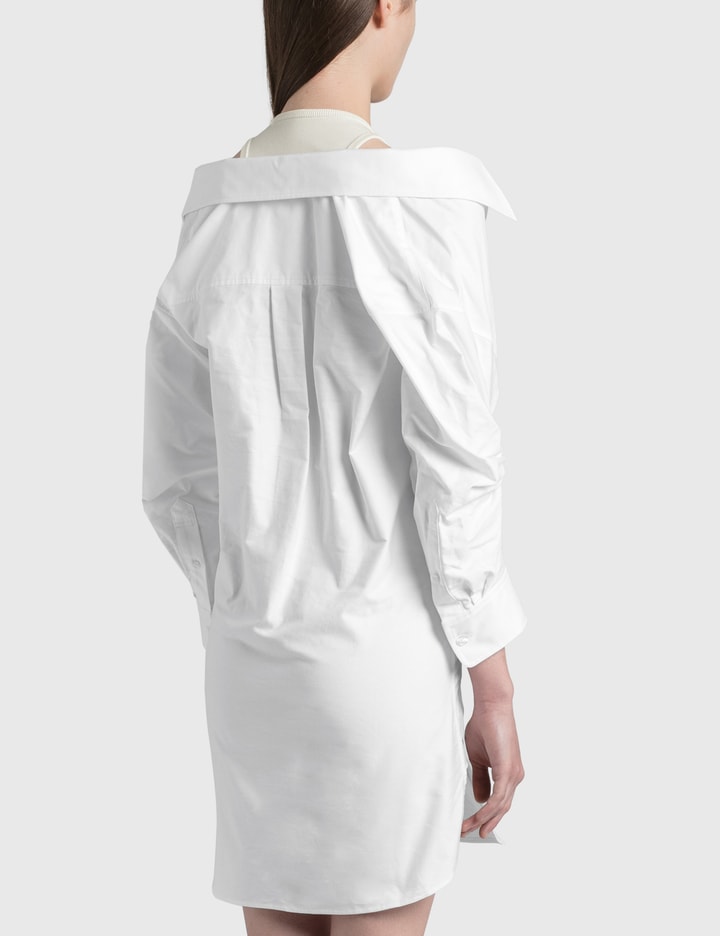 Off-Shoulder Shirt Dress With Inner Tank Placeholder Image