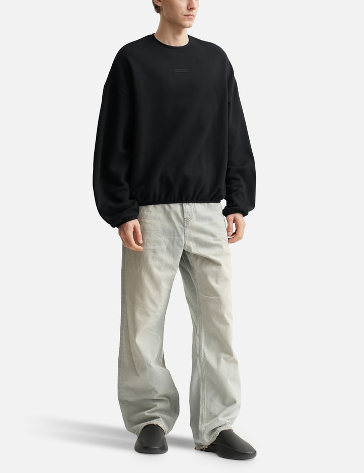 Essentials Modern Fleece Crewneck In Black