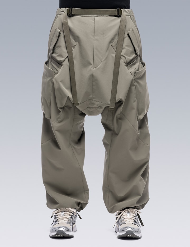 Acronym P30a Wide-leg Schoeller® 3xdry® Dryskin™ Cargo Trousers In Green