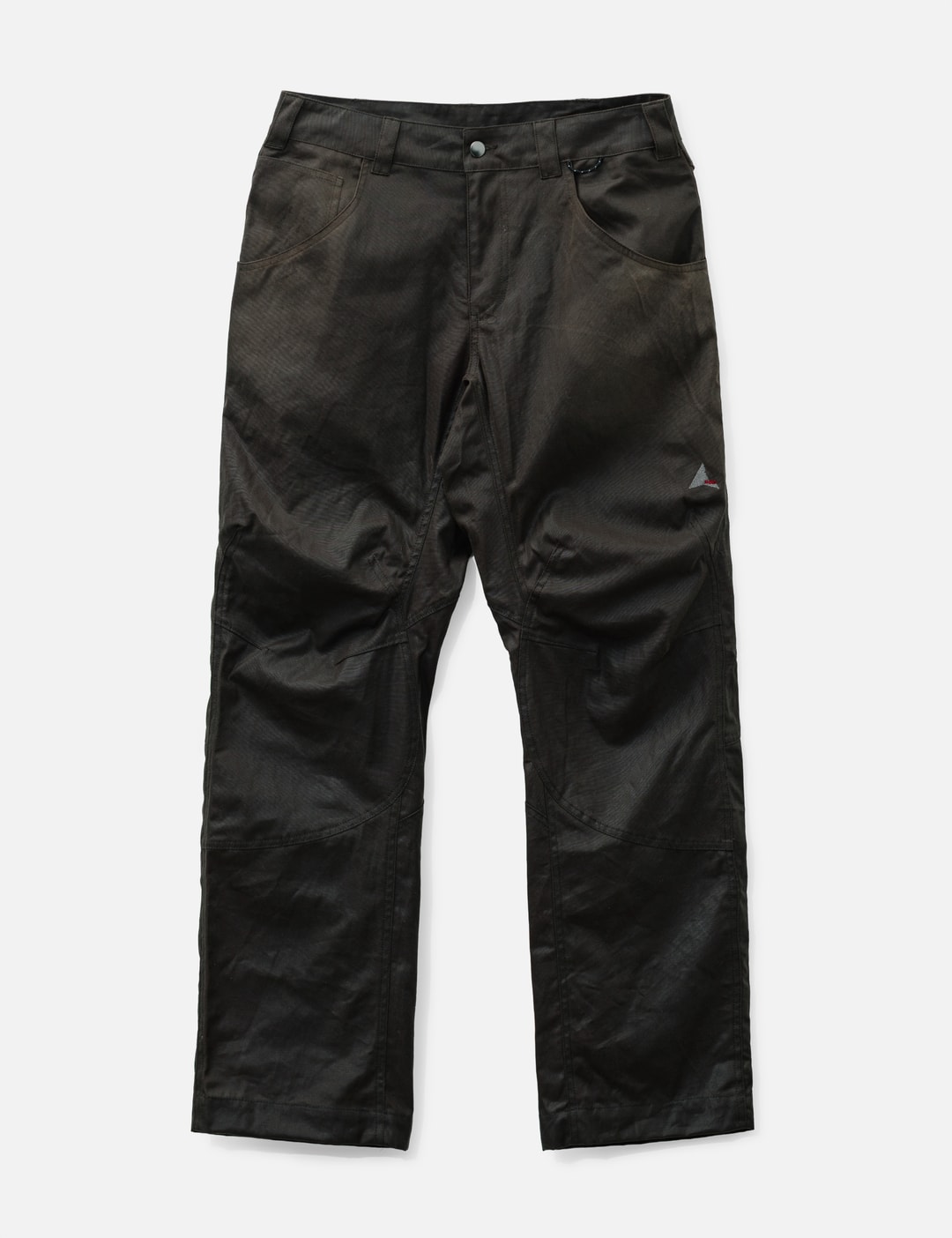 Roa Crimp Shaped Waxed Cotton Pants In Brown/褐色/브라운/ブラウン