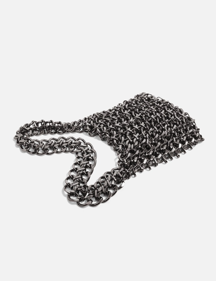 CHAINMAIL SHOULDER BAG - GUNMETAL Placeholder Image