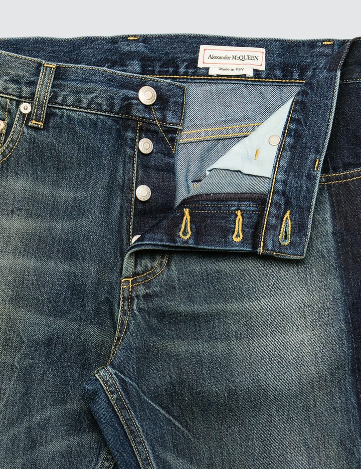 Side Tape Straight Leg Jeans Placeholder Image