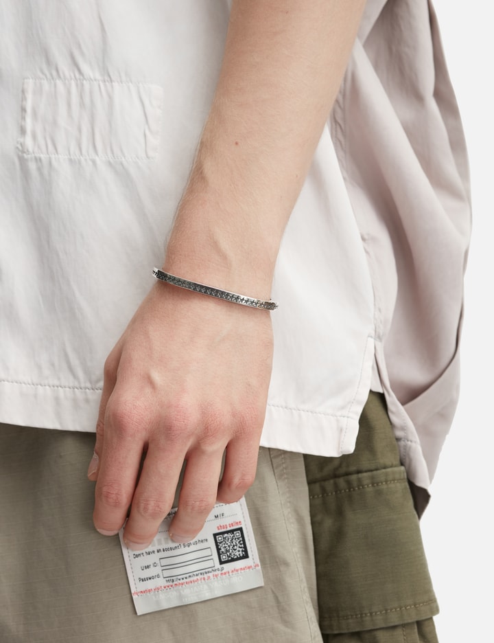 Twojeys Icon Monogram Bangle In Silver