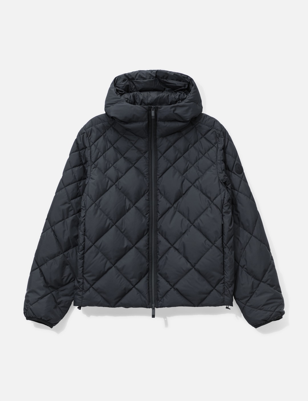 Merak Geometric-Quilted Hooded Short Down Jacket view 7