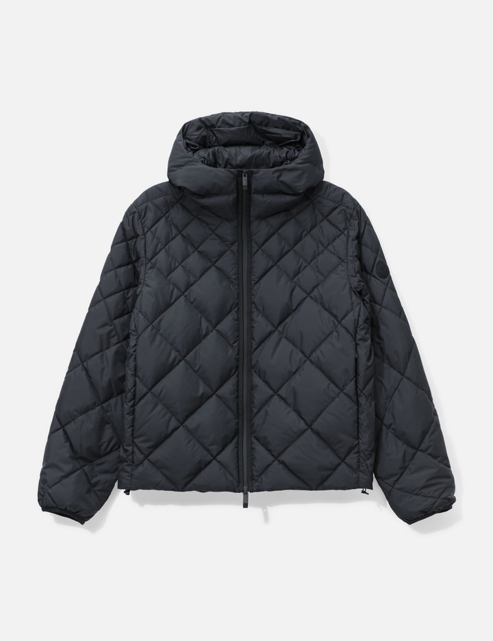 Moncler Merak Geometric-Quilted Hooded Short Down Jacket