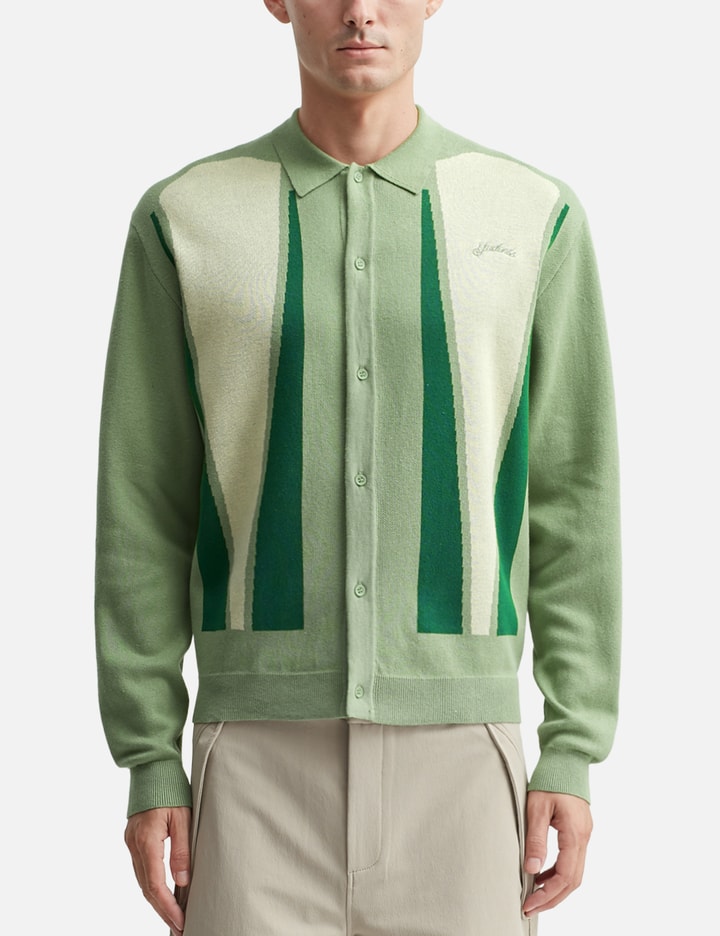 Students Golf Roberts Knit Cardigan In Green
