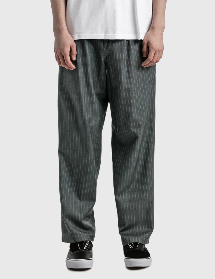 Striped Volume Pleated Trousers Placeholder Image