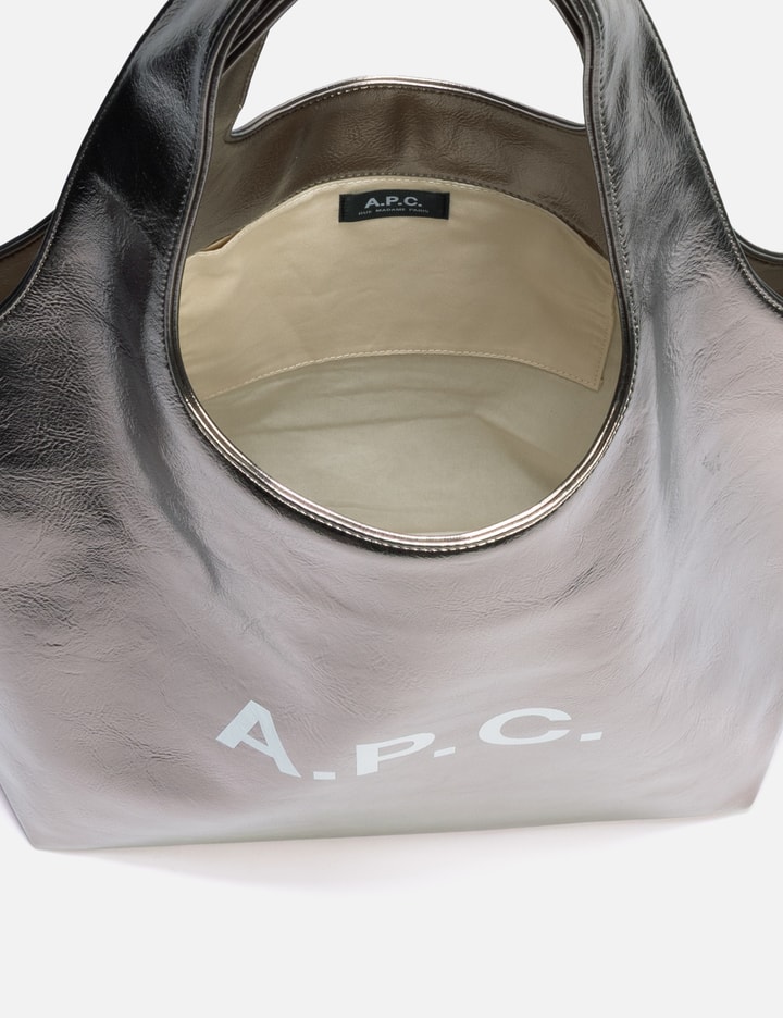 Apc A.p.c. Ninon Metallic Silver Tote Bag Women