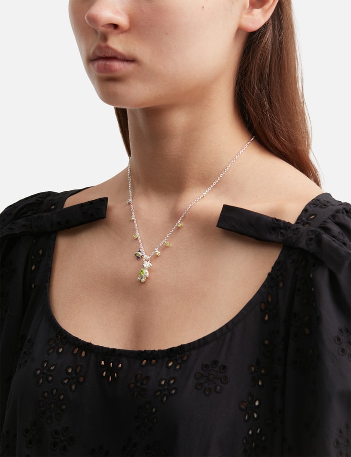 Bear Flower Zircon Necklace view 4