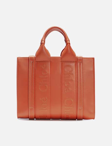 Chloé WOODY LEATHER SMALL TOTE