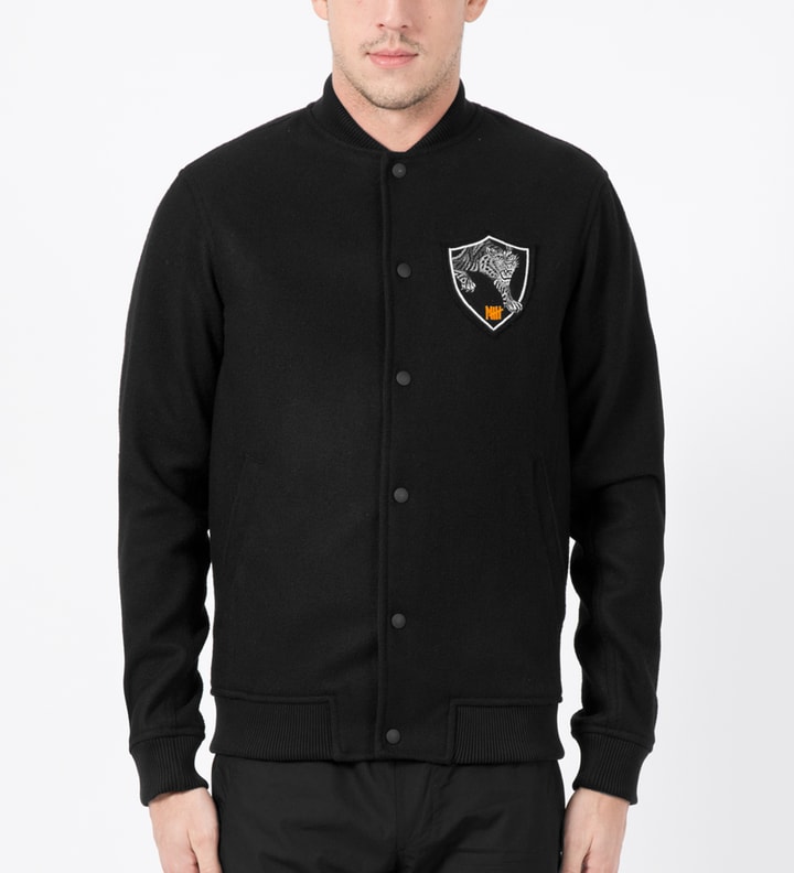 Maharishi x Undefeated Black Embroidered Stadium Jacket Placeholder Image