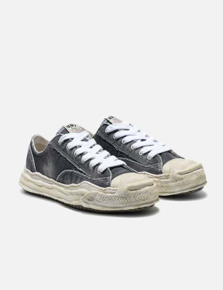 “HANK” OG Sole Bleach-Wash Denim Canvas Low-Top Sneaker view 11