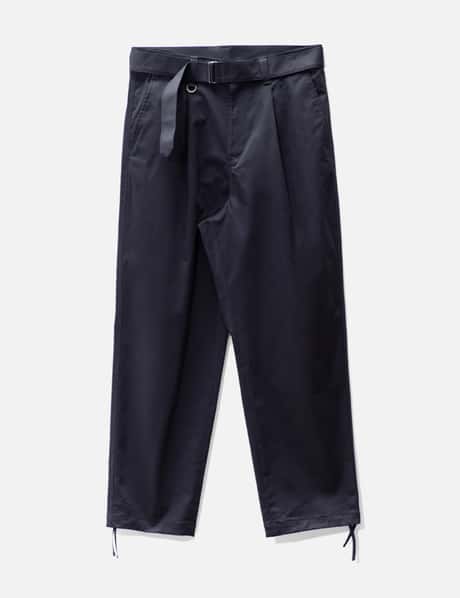 SOPHNET. Stretch Chino Belted Tuck Hem Cord Tapered Pants