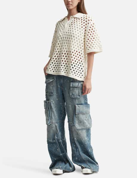 Stüssy - Big Mesh Polo Sweater | HBX - Globally Curated Fashion 