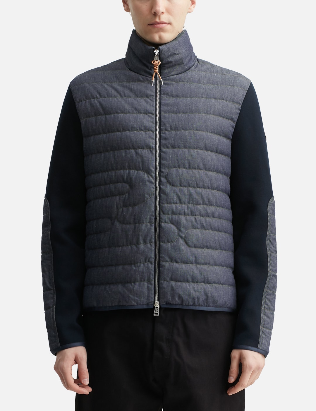 Padded Snake-Quilted Denim Cardigan view 18