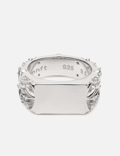 Maltese Cross Quadruplets Signet Ring (Oxidised) view 19