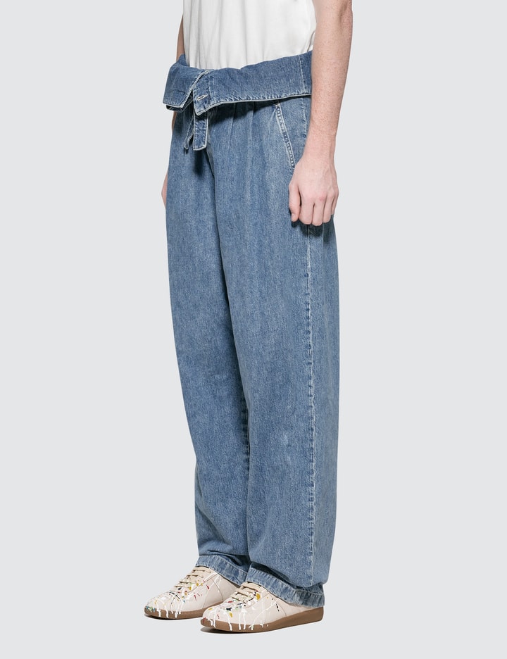 Belted Pleated Oversize Jeans Placeholder Image