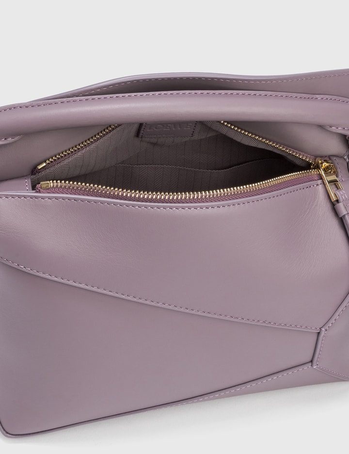 Loewe Puzzle Mini Leather Shoulder Bag in Purple