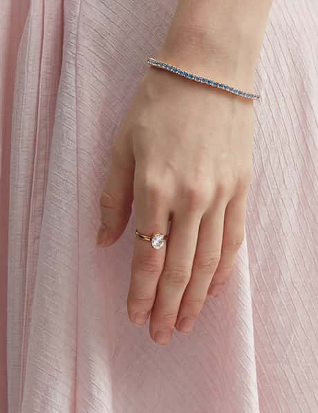Oval Cut Toe Ring view 5