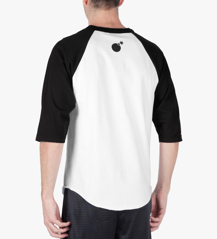 Black/White Motorboat Baseball ¾ Sleeve T-Shirt Placeholder Image