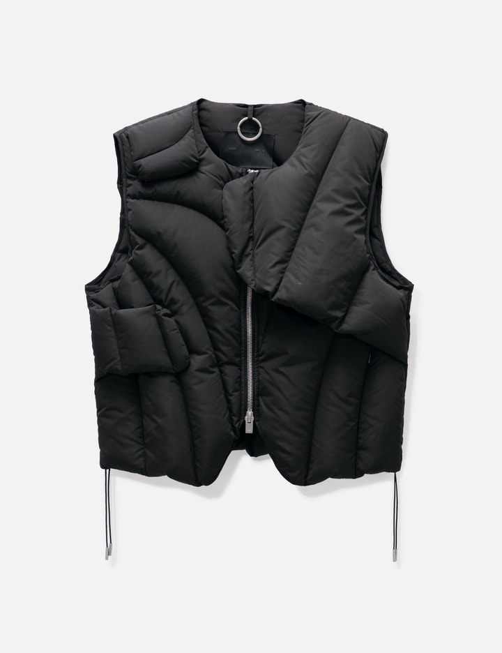 Heliot Emil Layered Down Vest In Black