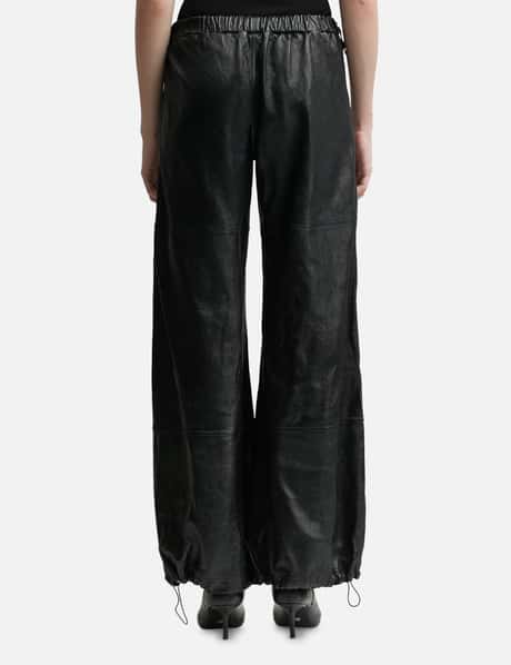 WET LEATHER CARGO PANTS view 9