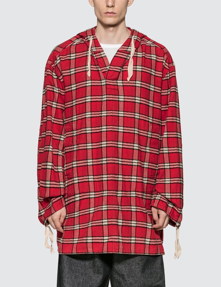 Cotton Flannel Shirt With Hood Placeholder Image