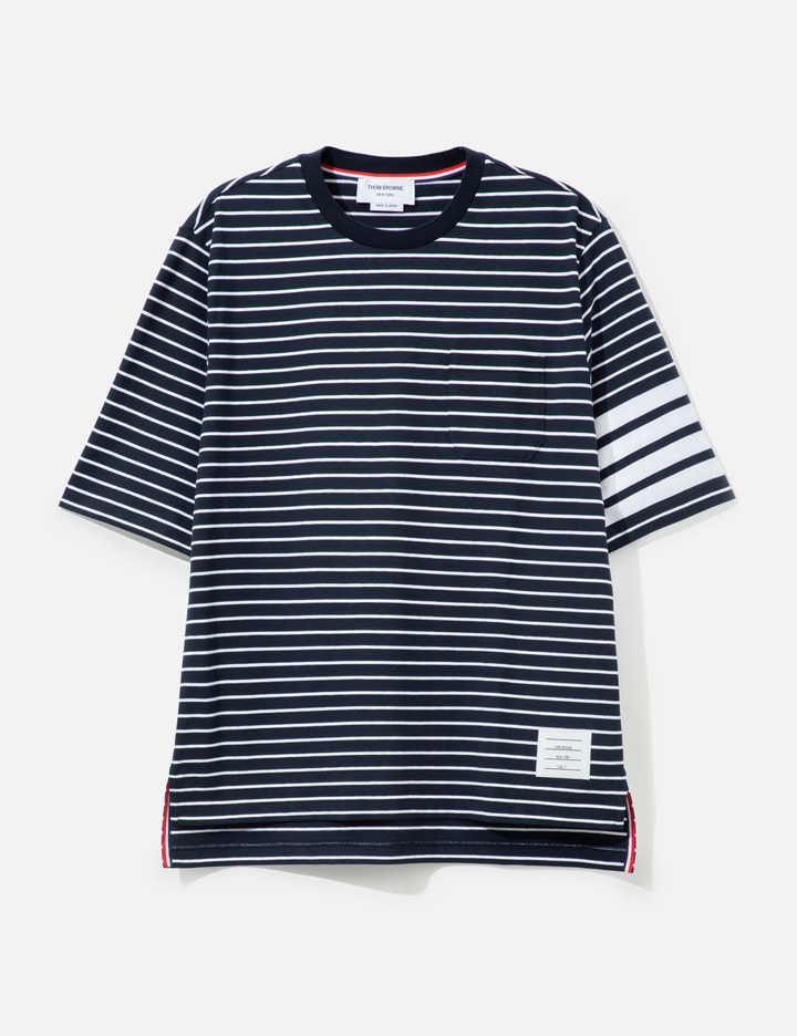 Thom Browne Jersey 4-Bar Knit Pocket Tee
