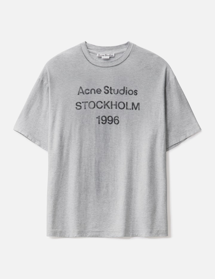 Acne Studios Logo T-shirt - Relaxed Fit In Grey