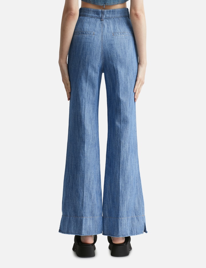 COTTON HIGH WAIST FLARE DENIM Placeholder Image