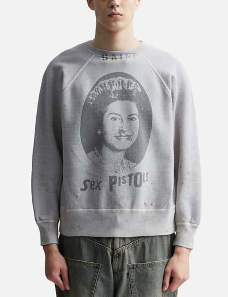 Saint Michael - Saint Mxxxxxx Sex Pistols Queen Sweatshirt | HBX 
