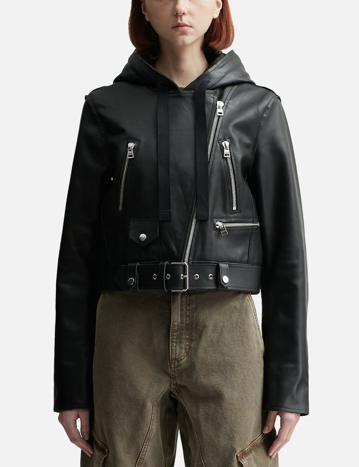 Hooded Biker Jacket Placeholder Image