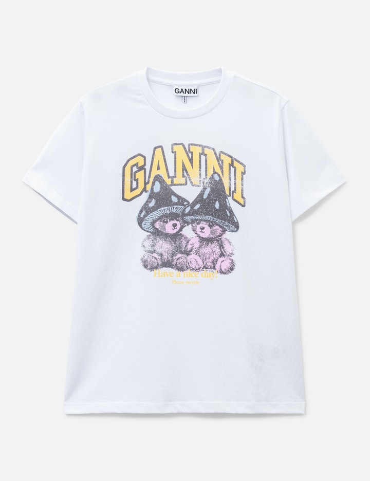 Ganni T-Shirt With Mushroom Teddy