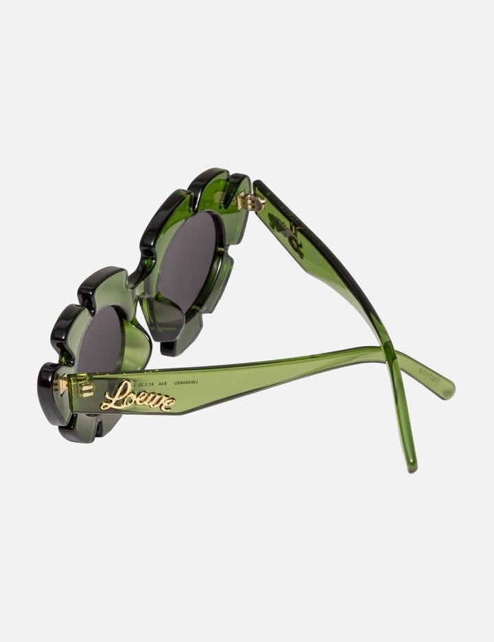 Shop Loewe Flower Sunglasses In Green