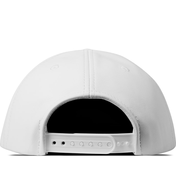 White Velcro Lambskin Snapback Cap Placeholder Image