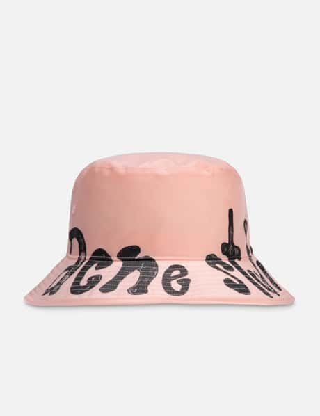 Acne Studios – Logo Bucket Hat Peach Pink - One Size