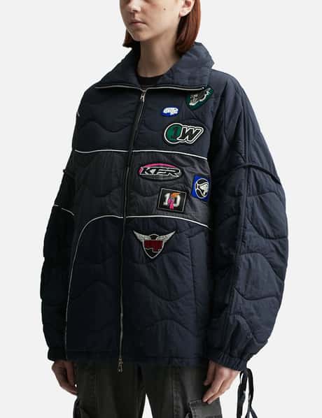 STAMPED PADDED BOMBER view 7