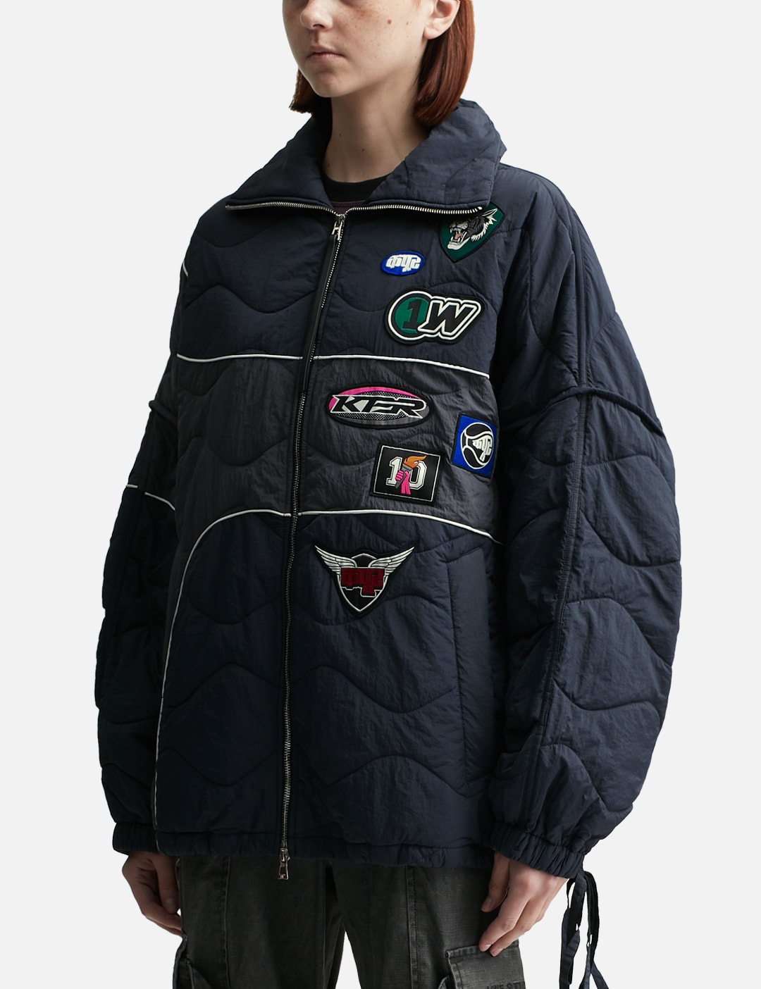 STAMPED PADDED BOMBER view 14