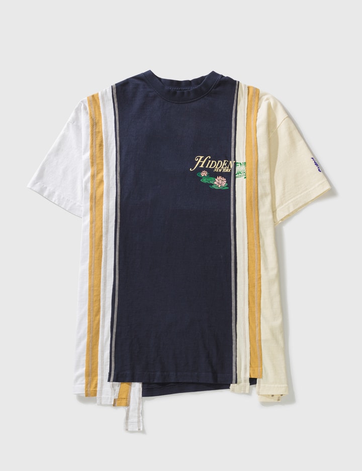 Needles - Needles x Hidden NY 7 CUTS NAVY WIDE T-SHIRT | HBX 