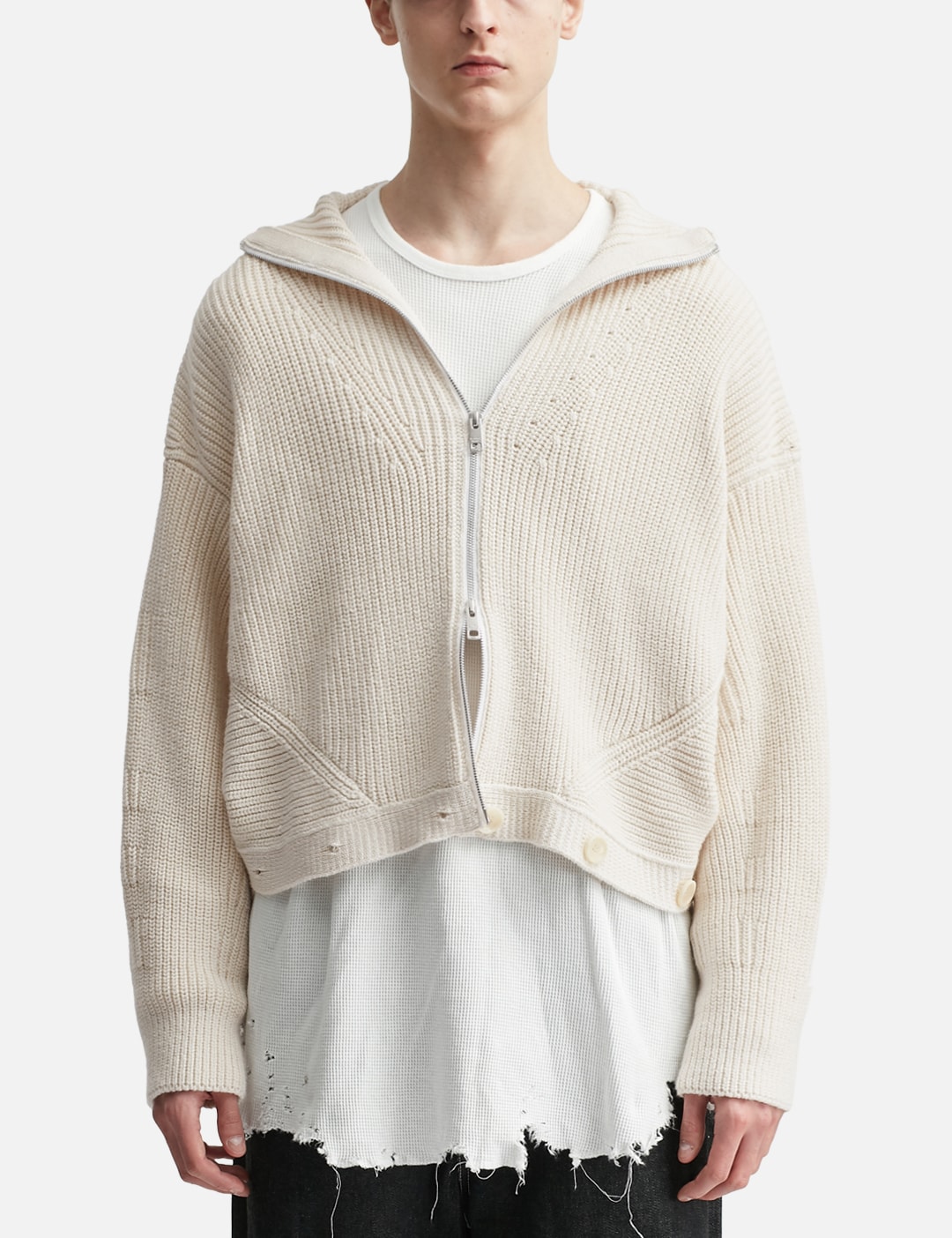 Double-End Fluffed Cotton Cardigan view 19