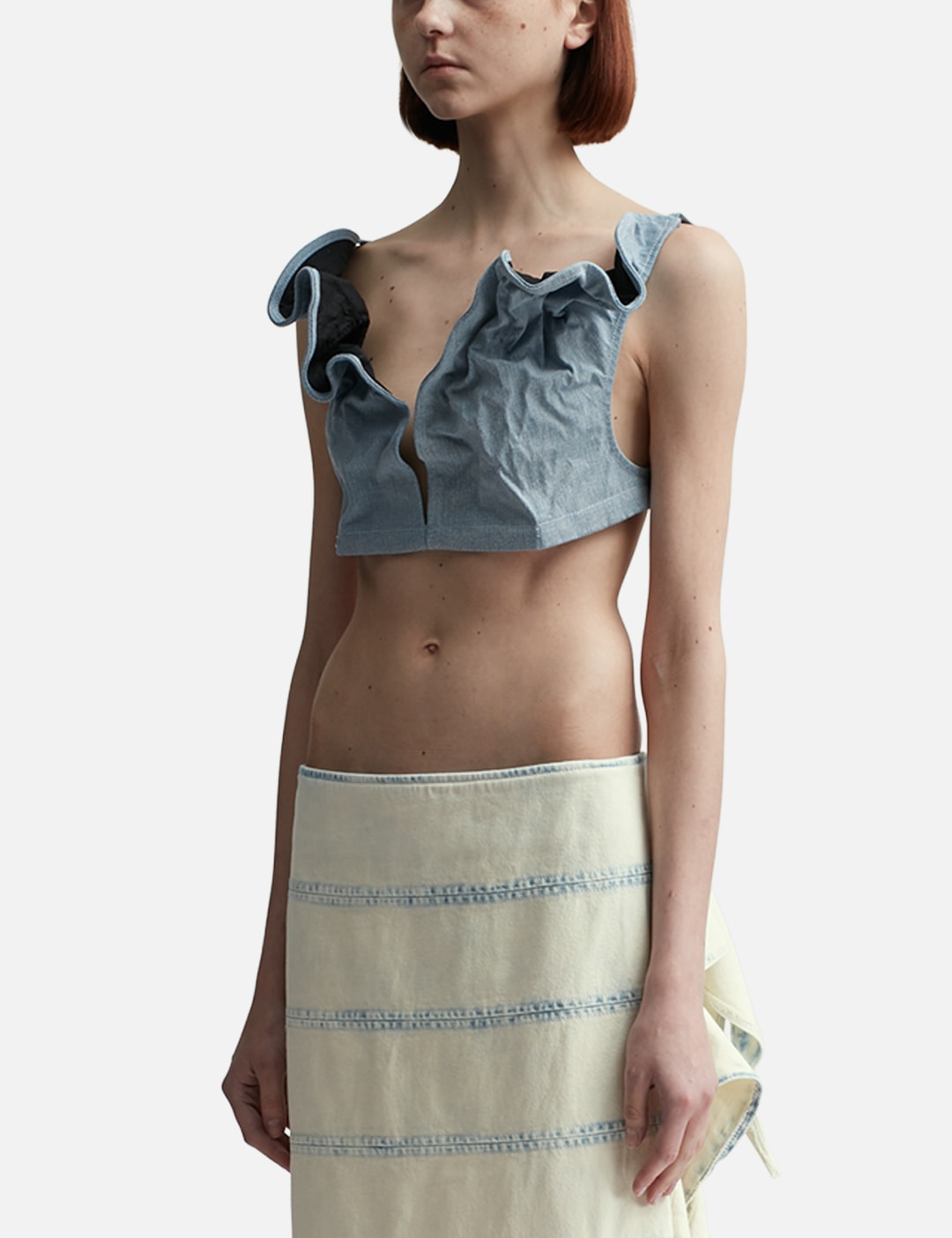 Scrunched Denim Bralette view 8
