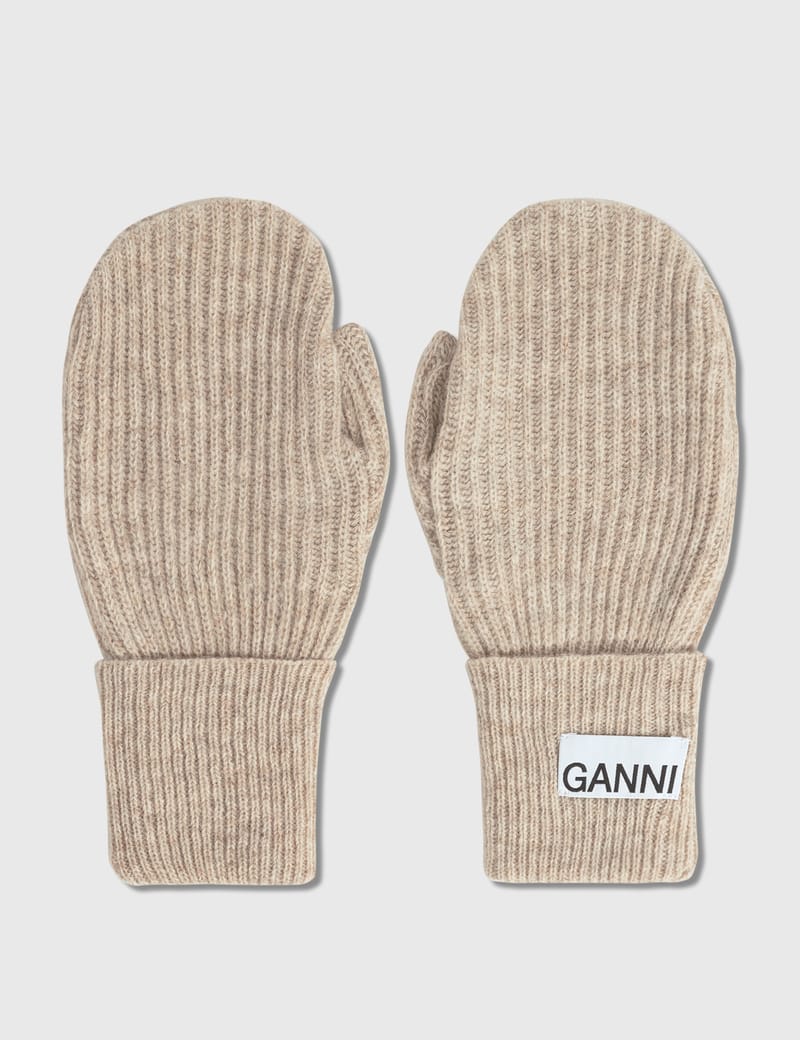 ganni knit gloves