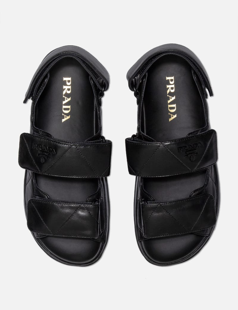 Prada - Padded Nappa Leather Sandals | HBX - Globally Curated Fashion and  Lifestyle by Hypebeast
