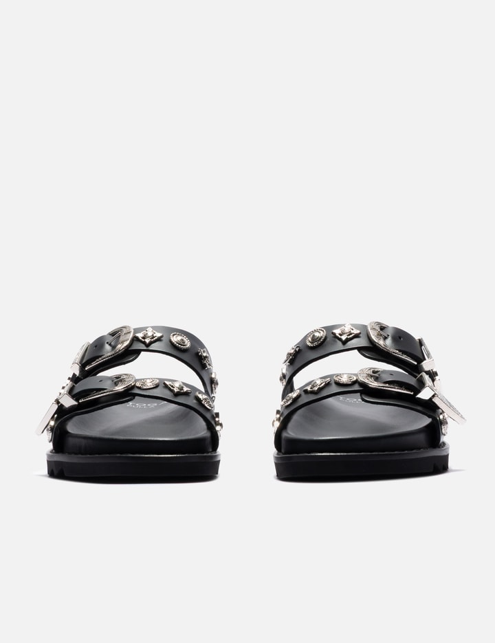 Toga Buckle Sandals In Black
