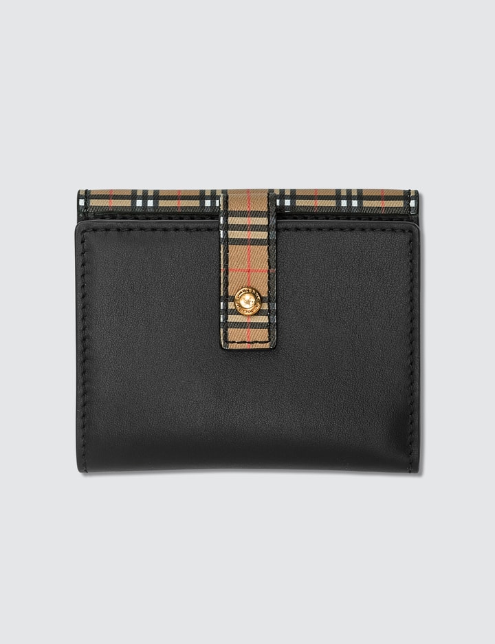 Small Scale Check and Leather Folding Wallet Placeholder Image