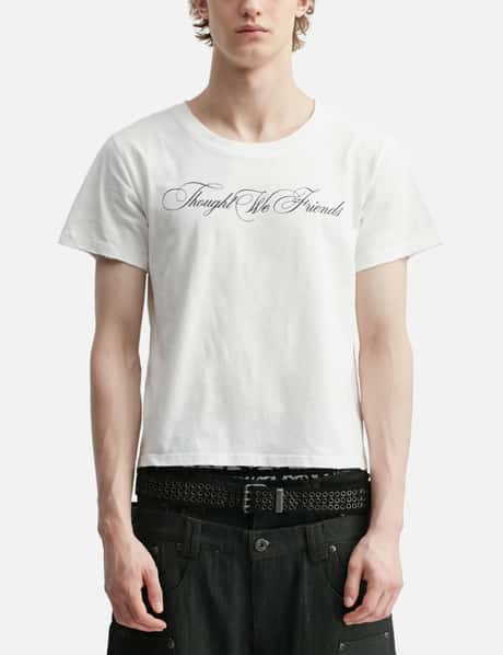 "Sera" Cursive Fitted T-Shirt In White view 10