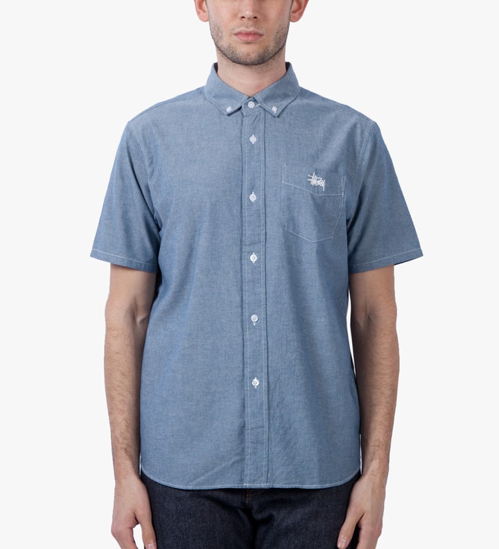 Blue Solid Chambray Shirt Placeholder Image