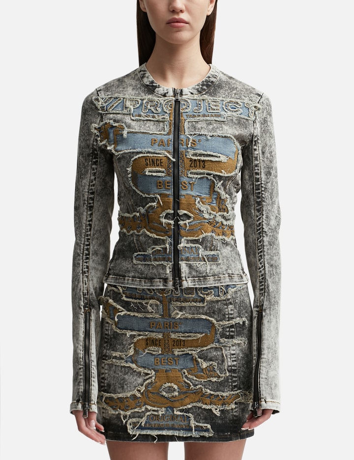 PARIS' BEST PATCH SLIM DENIM JACKET Placeholder Image